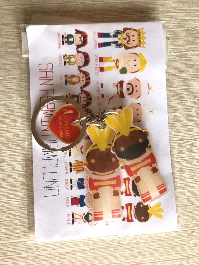 Llaveros Gigantes y Cabezudos de Pamplona artesano