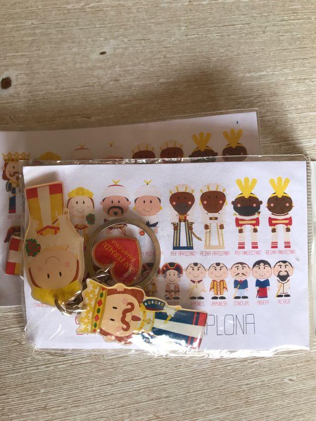 Llaveros Gigantes y Cabezudos de Pamplona artesano