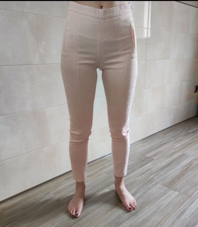 pantalon ZARA rosa empolvado talla XS