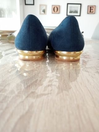 Manoletinas azul marino