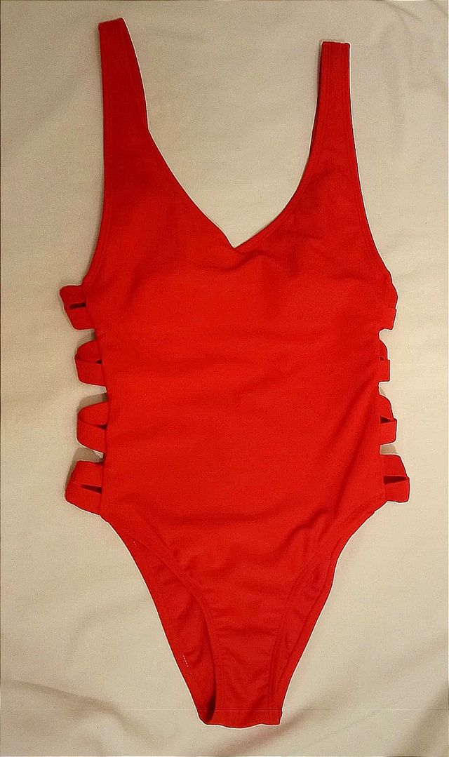 costume bagno body intero rosso nuovo xhilration