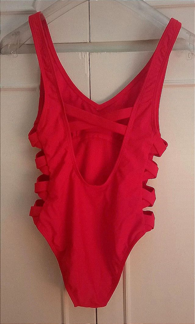 costume bagno body intero rosso nuovo xhilration