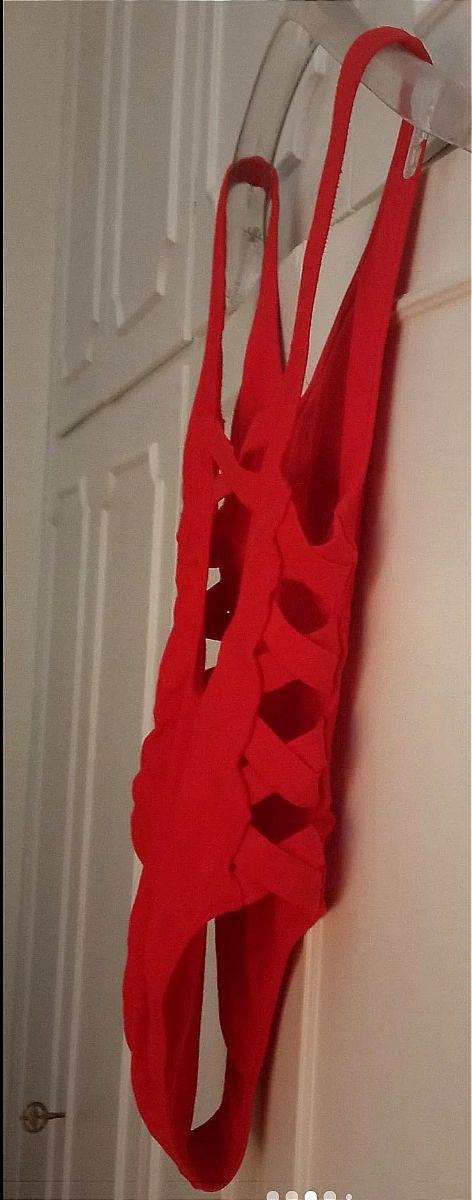 costume bagno body intero rosso nuovo xhilration