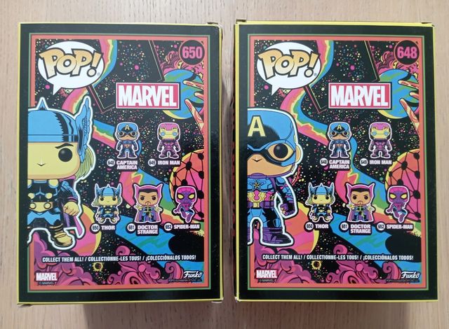 🌟 Funko Marvel Thor + Captain America Black Light