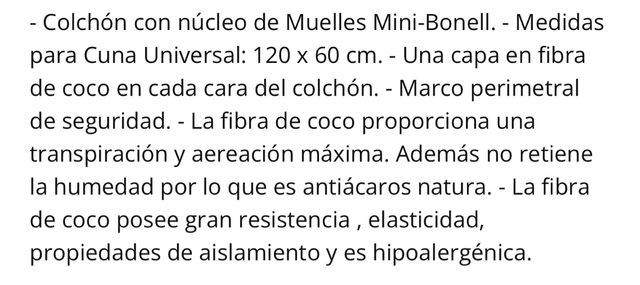 Cuna/parque con colchón