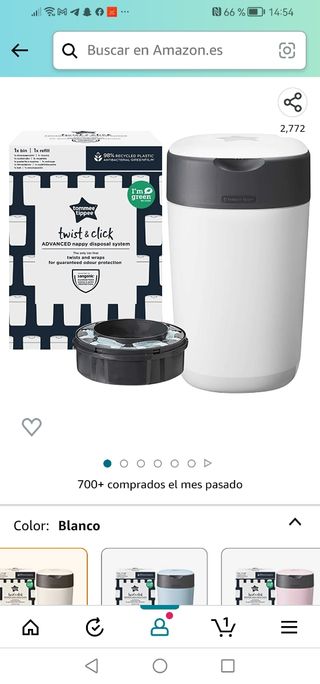 contenedor pañales nuevo