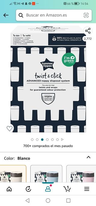 contenedor pañales nuevo
