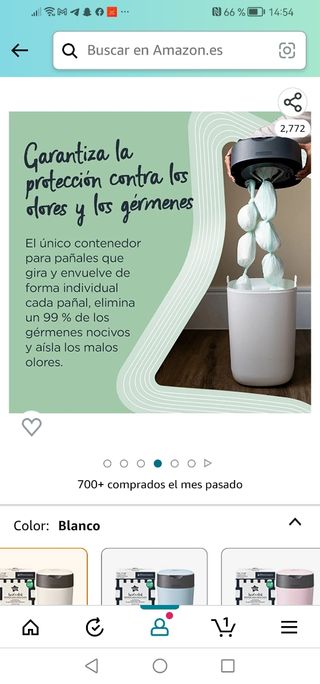 contenedor pañales nuevo