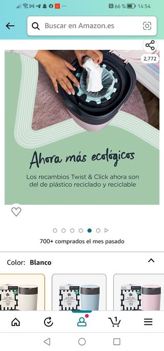 contenedor pañales nuevo