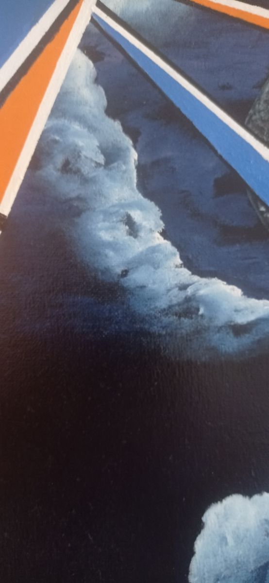 Quadro astratto geometrico pianeti