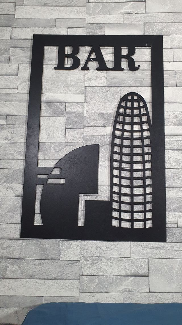 Cuadro en 3 partes Barcelona. En madera