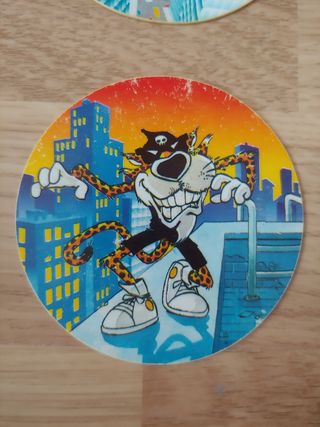 Lote de 4 tazos macrotazos chester matutano