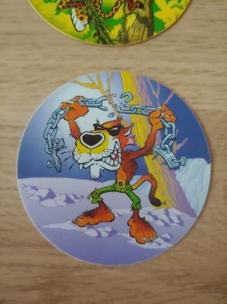 Lote de 4 tazos macrotazos chester matutano