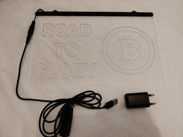 Cartel neón Bitcoin