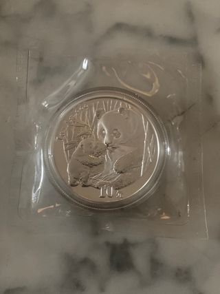 Moneda 1 onza panda plata 2005 sellado