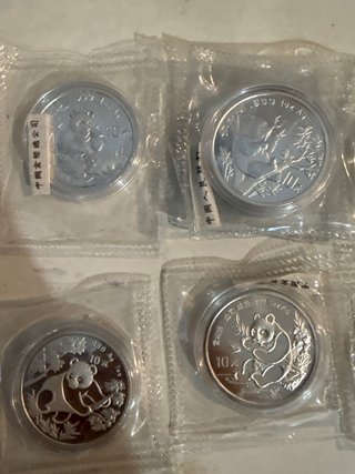 Moneda 1 onza panda plata 2005 sellado