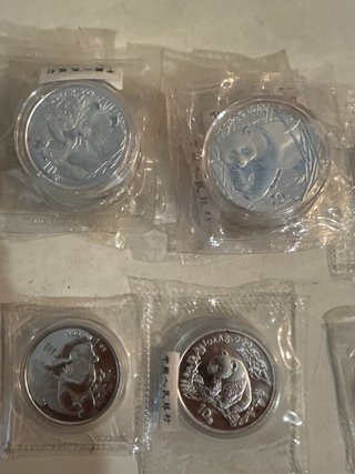 Moneda 1 onza panda plata 2005 sellado