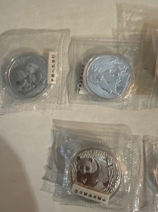 Moneda 1 onza panda plata 2005 sellado