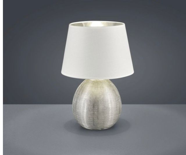 Dos Lámparas de mesita de noche plateadas