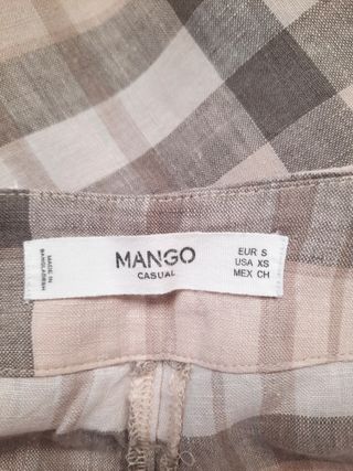 Pantalones de lino Mango