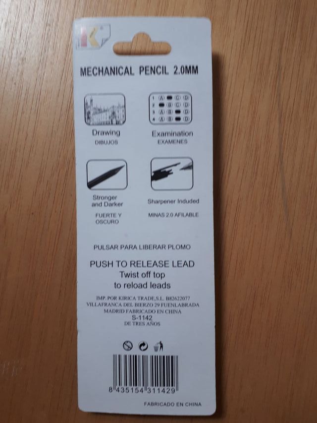 2 Portaminas + minas de 2 mm.