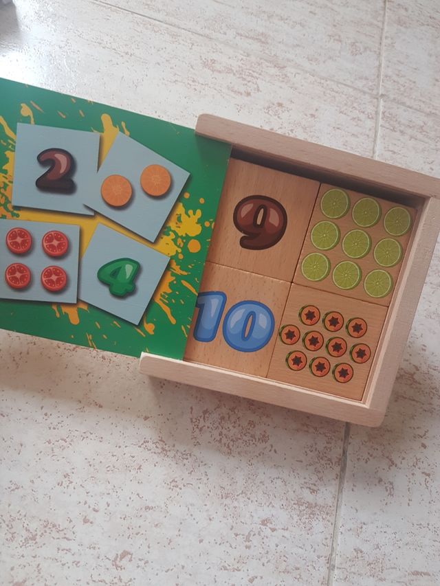 juego de emparejar números y cantidades