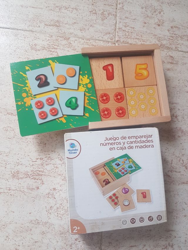 juego de emparejar números y cantidades