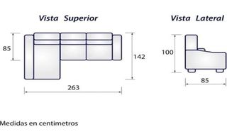 SOFÁ BARATO CHAISELONGUE CARTAGENA LA MANGA BEIGE