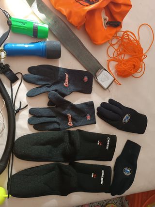 equipo completo de pesca submarina