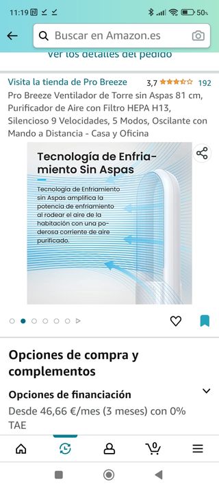 Ventilador purificador de aire
