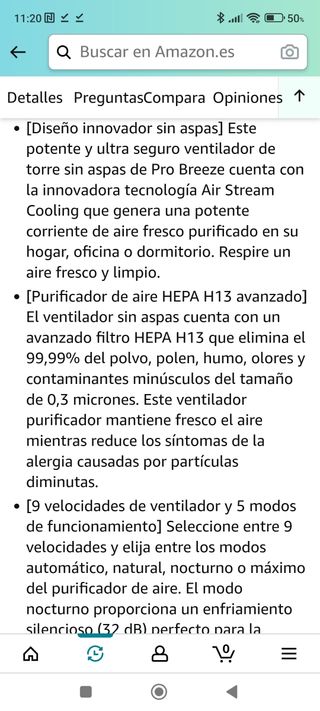 Ventilador purificador de aire