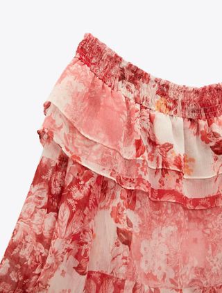 Blusa estampada Zara escote barco