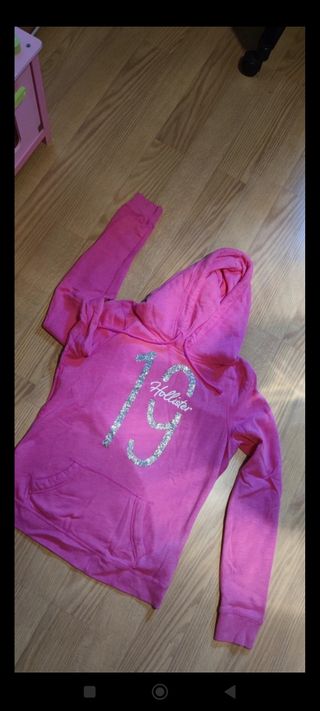 Sudadera fucsia Hollister