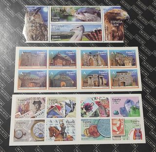 Sellos. 2 carnets, 11 Hojas bloque España.Año 2014