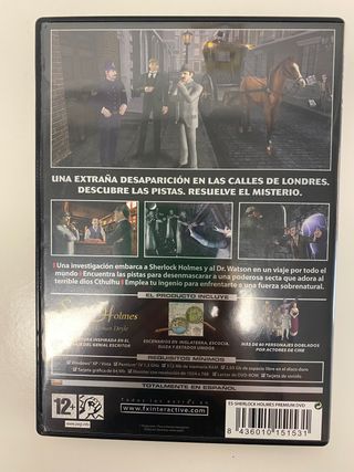 Videojuego Pc Sherlock Holmes la aventura