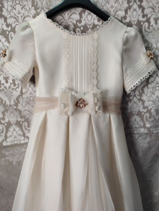 vestido comunión seda natural