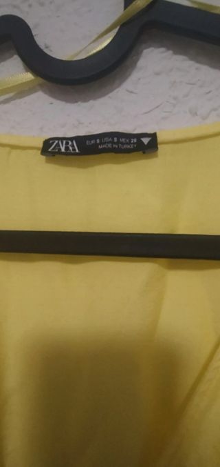 vestido amarillo zara