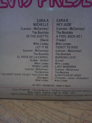 LP 1977 🇪🇸 Los Beatles y Elvis Presley