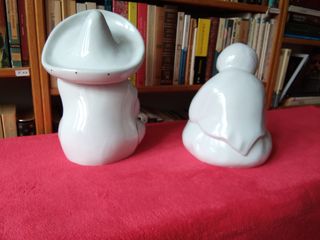 Figuras porcelana NADAL (Valencia) pintado de oro