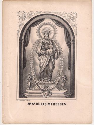 Lámina Nº Sª de las Mercedes por Carlos Santigosa