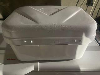 Maleta moto antigua.