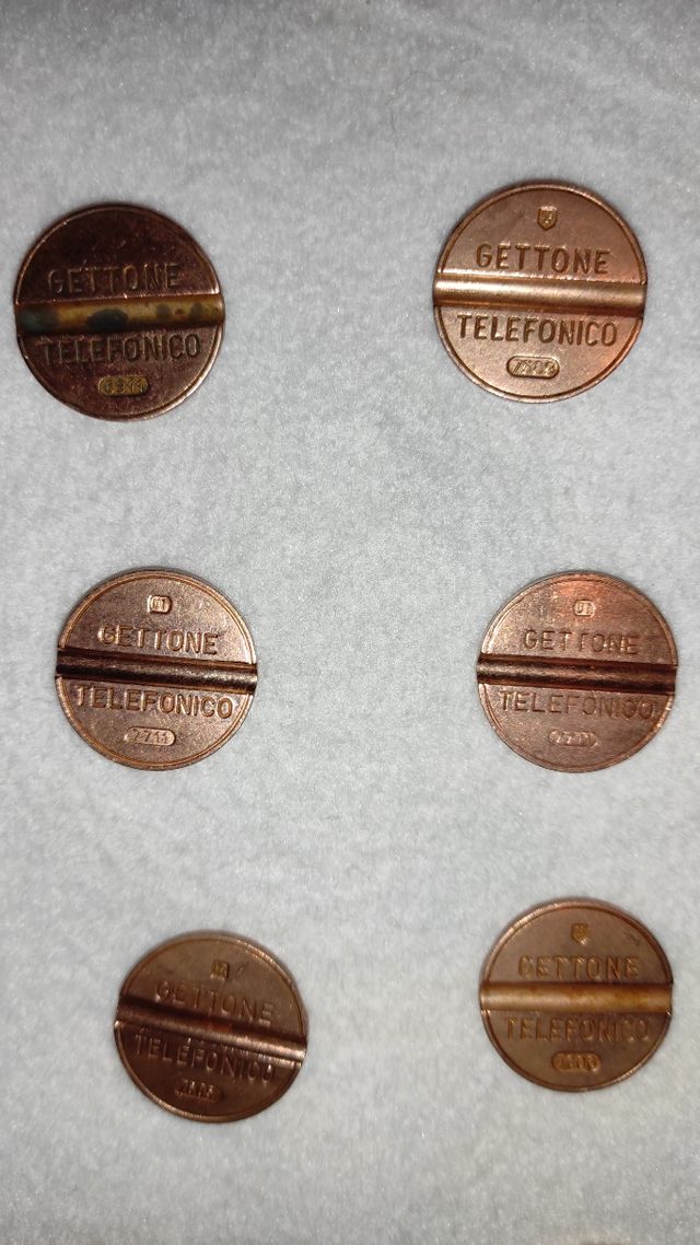 Lotto gettoni telefonici anni 70 Sip  italy (10)