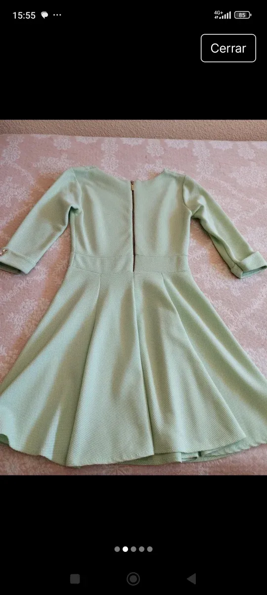 Vestido entallado, piqué de algodón. Nuevo