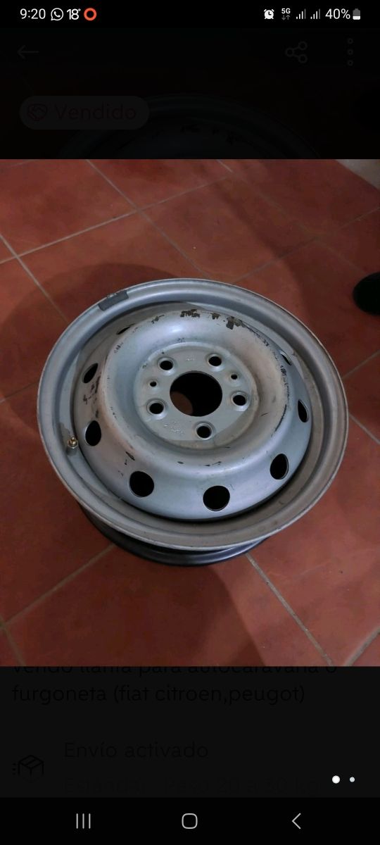 se vende llanta 16  (autocaravana o furgoneta)