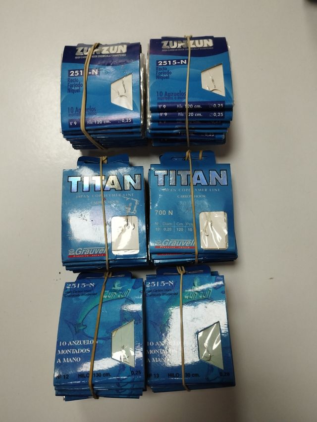 lote anzuelos montados