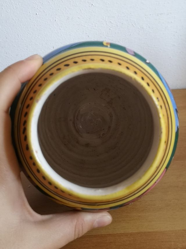 vaso colorato vintage