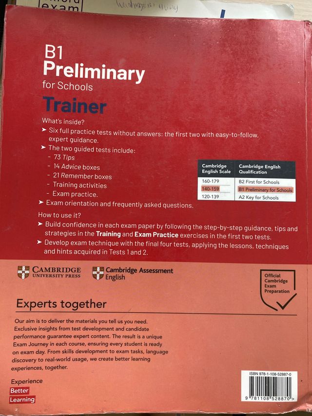 B1 Preliminary for Schools Trainer