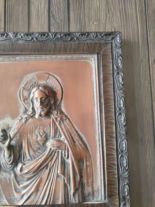 Cuadro de Jesús en laton
