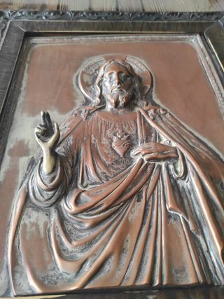 Cuadro de Jesús en laton
