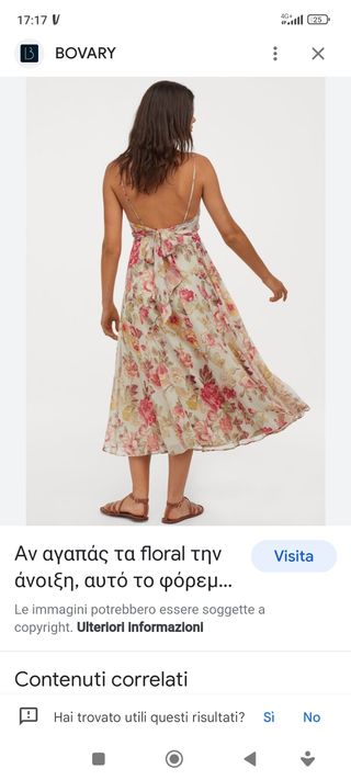 abito in chiffon a fiori